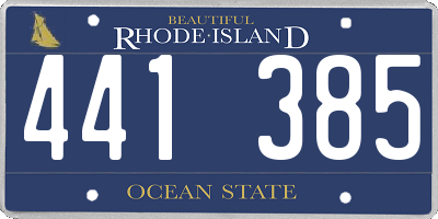 RI license plate 441385