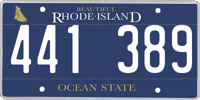 RI license plate 441389
