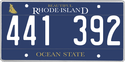RI license plate 441392