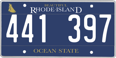 RI license plate 441397