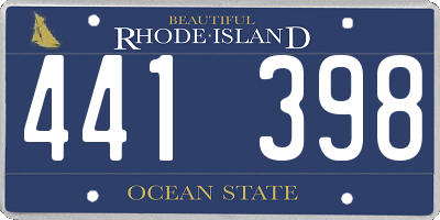 RI license plate 441398