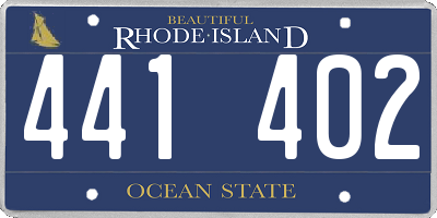 RI license plate 441402