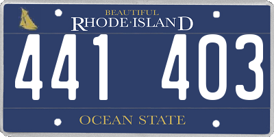 RI license plate 441403