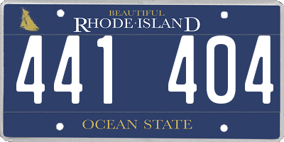 RI license plate 441404