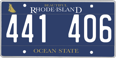 RI license plate 441406
