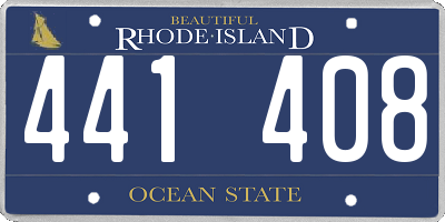 RI license plate 441408