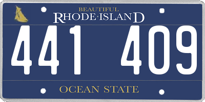RI license plate 441409