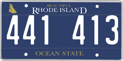 RI license plate 441413