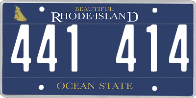 RI license plate 441414
