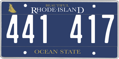RI license plate 441417
