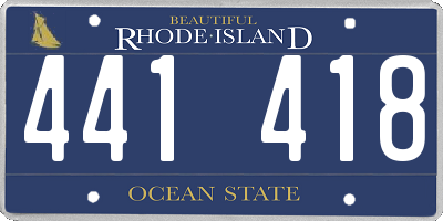 RI license plate 441418