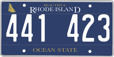 RI license plate 441423