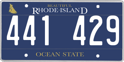 RI license plate 441429