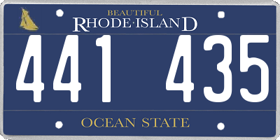 RI license plate 441435