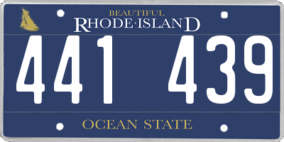 RI license plate 441439
