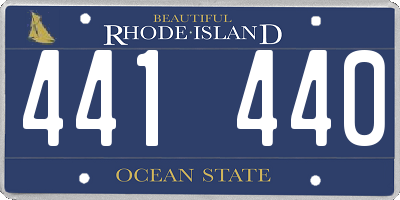 RI license plate 441440