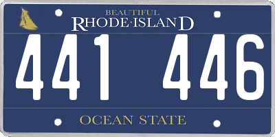 RI license plate 441446