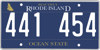 RI license plate 441454