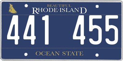 RI license plate 441455