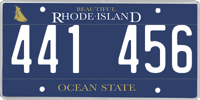 RI license plate 441456