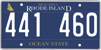 RI license plate 441460