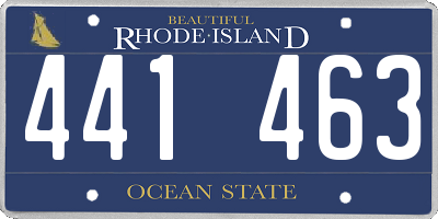 RI license plate 441463