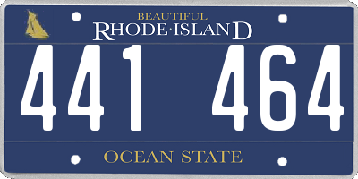 RI license plate 441464