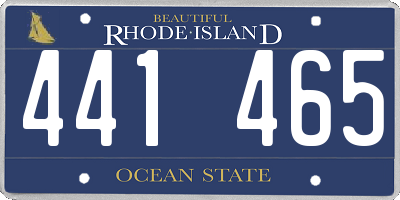 RI license plate 441465