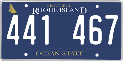 RI license plate 441467