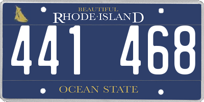RI license plate 441468
