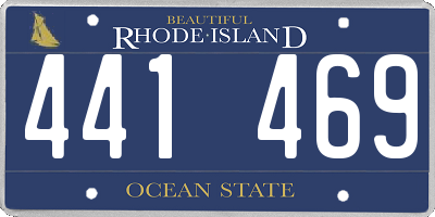 RI license plate 441469