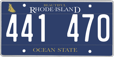RI license plate 441470