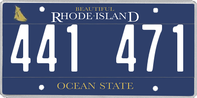 RI license plate 441471