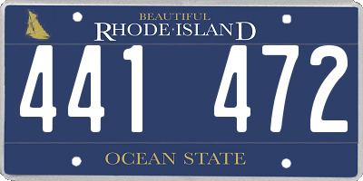 RI license plate 441472