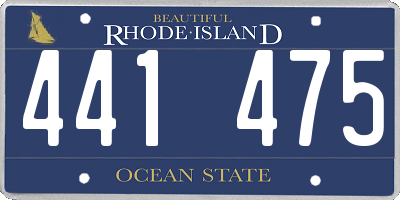 RI license plate 441475