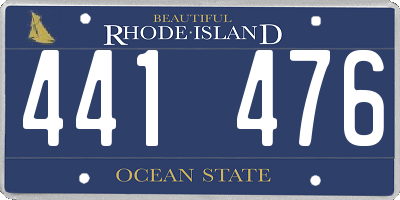 RI license plate 441476