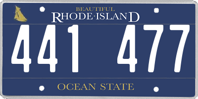 RI license plate 441477