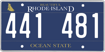 RI license plate 441481