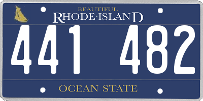 RI license plate 441482