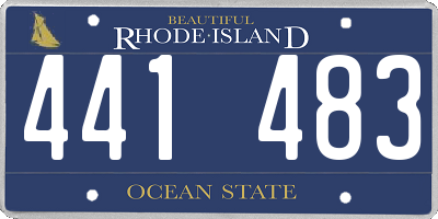 RI license plate 441483