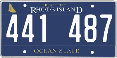 RI license plate 441487