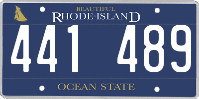 RI license plate 441489