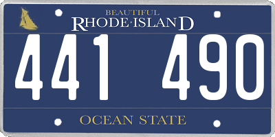 RI license plate 441490