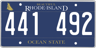 RI license plate 441492
