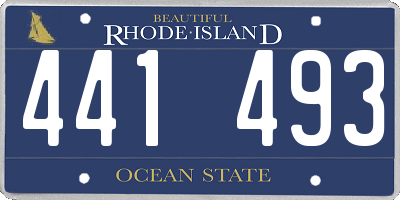 RI license plate 441493