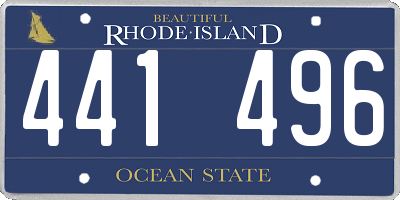 RI license plate 441496