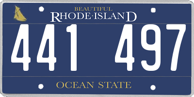RI license plate 441497