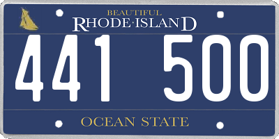 RI license plate 441500