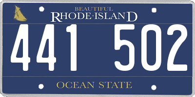 RI license plate 441502