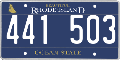 RI license plate 441503